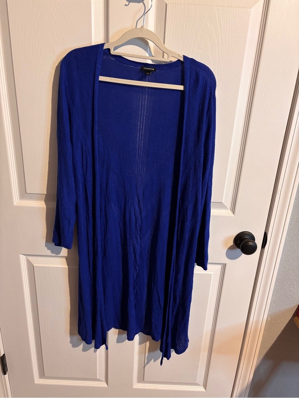 torrid Cobalt Blue Long Open-Front Cardigan